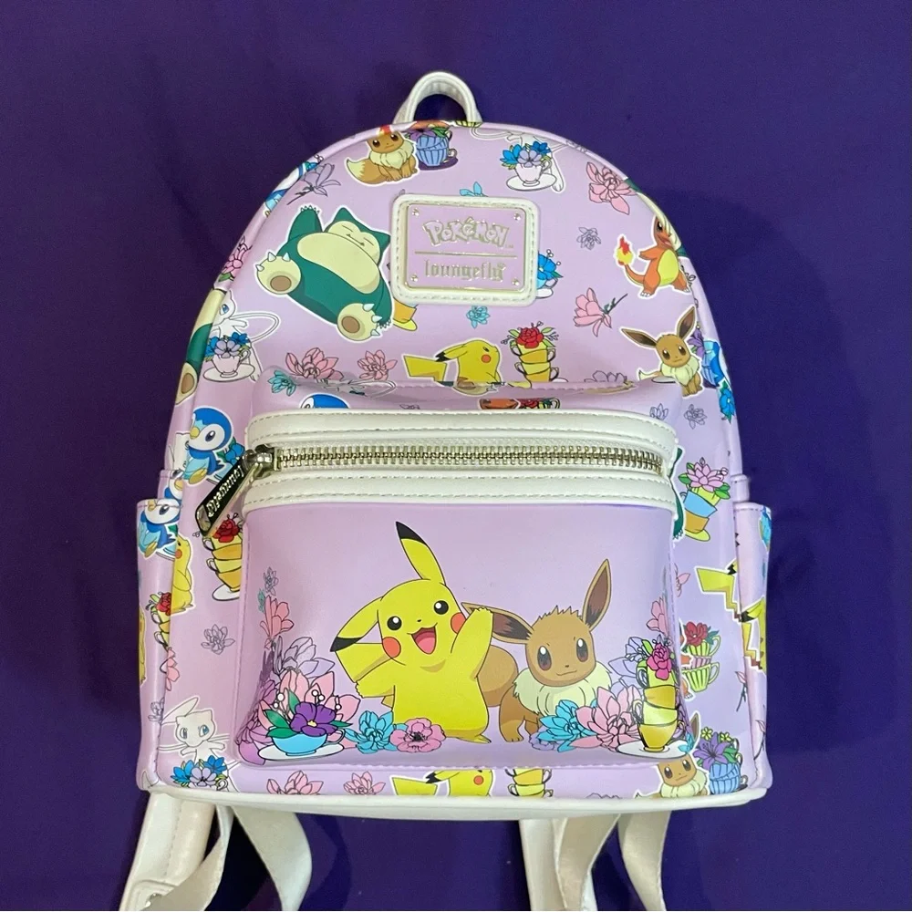 Loungefly Pokemon floral teacups party lavender mini backpack- 90s anime kawaii